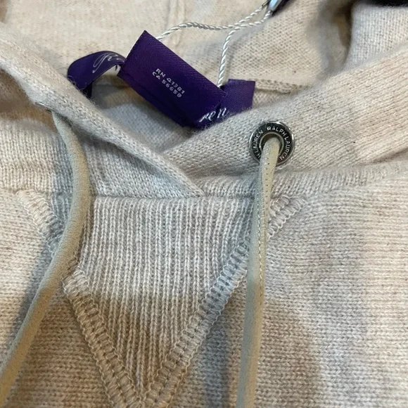 RALPH LAUREN PURPLE LABEL COLLECTION Cashmere hooded Poncho Sweater M/L